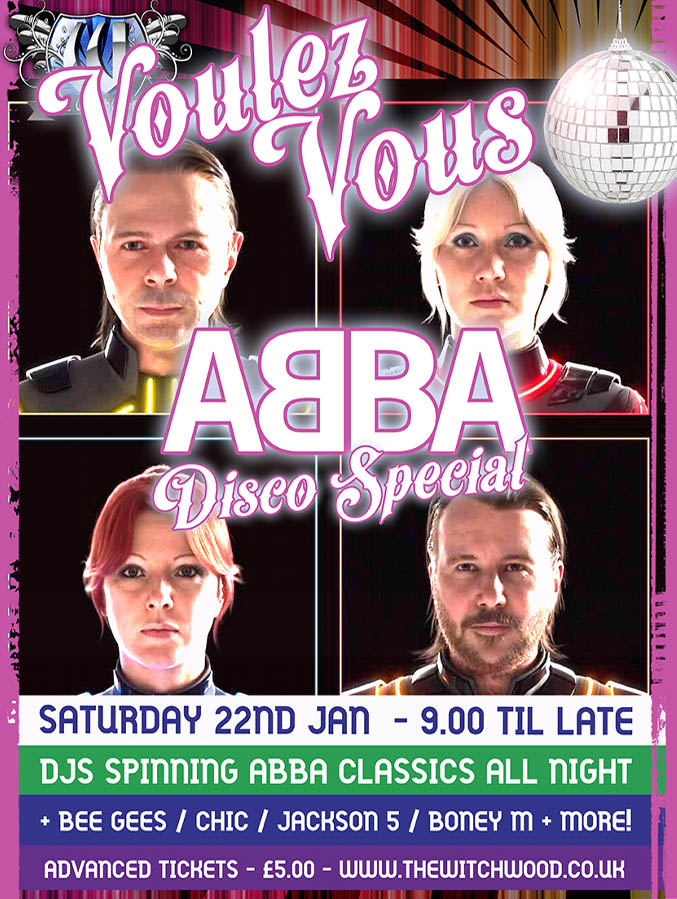 Abba Club Night With DJs - Saturday 22nd January witchwood