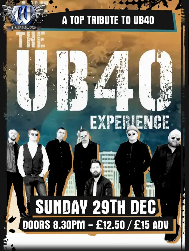 UB40 Tribute - Sunday 29th December 2024
