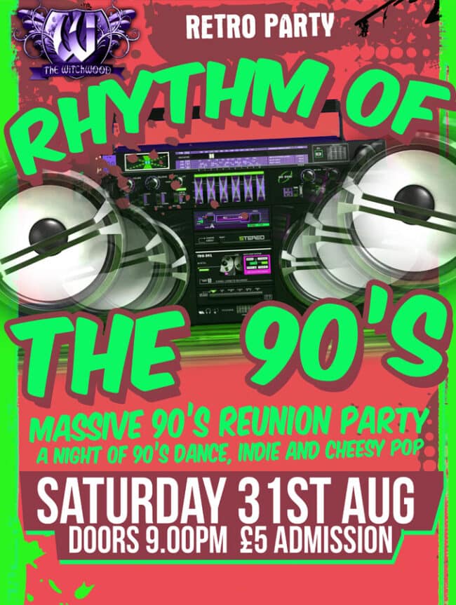 Rhythm of the 90’s - Saturday 31st August 2024