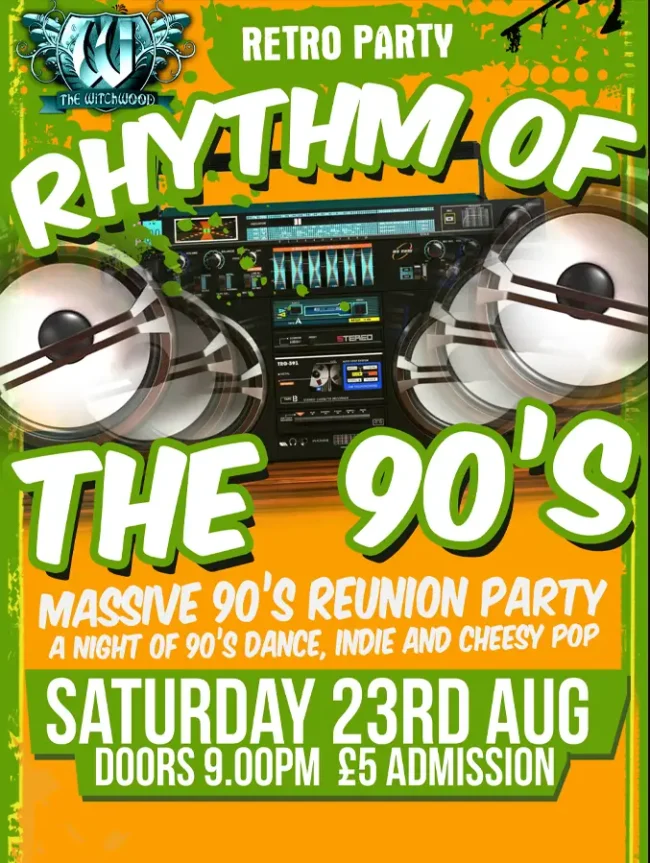 Rhythm of the 90’s - Saturday 23rd August 2025