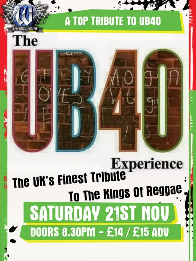 UB40 Tribute - Saturday 21st November 2026