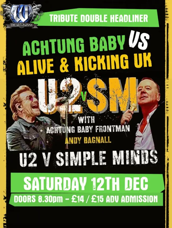 U2 Vs Simple Minds - Saturday 12th December 2026