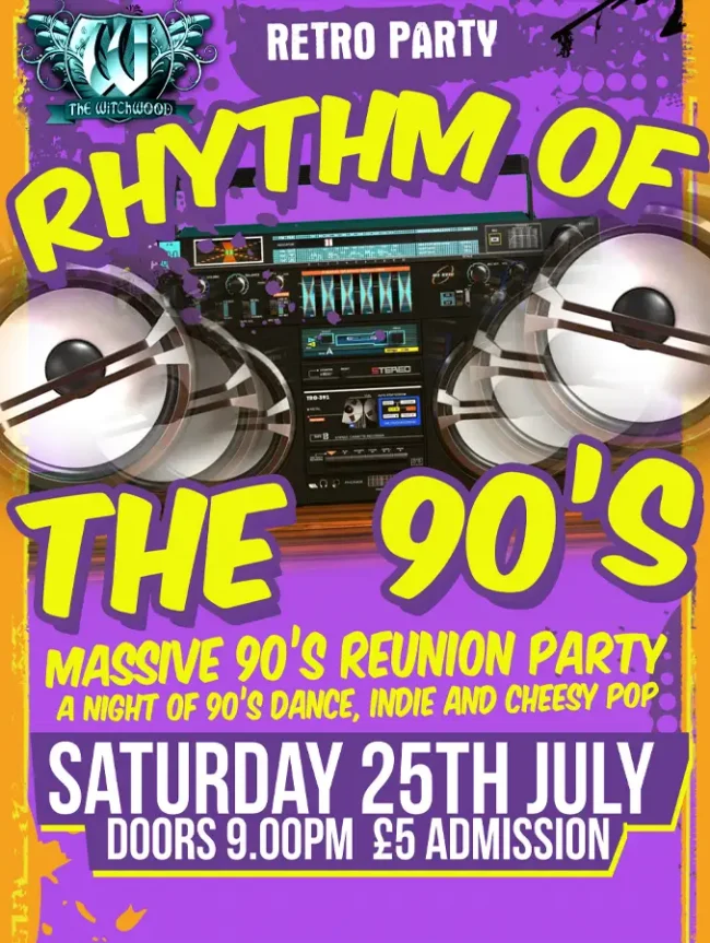 Rhythm of the 90’s - Saturday 25th July 2026